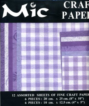 Craft Papers - 12 sheets - Purples (KP542)